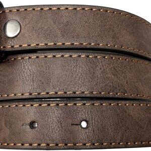 Womens Leather Belt Bonded Vintage Distressed 1 Inch Wide Interchangeable Buckle